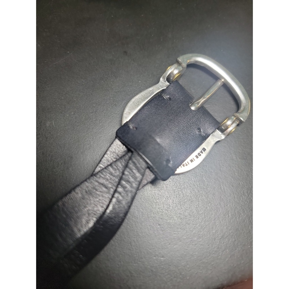 John Varvatos Men's WEBSTER GUITAR HINGE BRAIDED BLACK BELT Size 30 $300+ NEW! - Picture 4 of 4